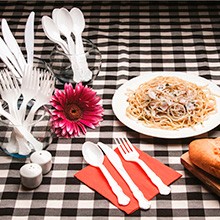 Cubiertos para comida para llevar, fiestas o eventos